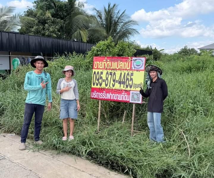 ขายด่วนที่ดินบางใหญ่ 30 ตารางวา ติดถนนคอนกรีตสาธารณะ ถมแล้ว ต.บ้านใหม่ อ.บางใหญ่ จ.นนทบุรี