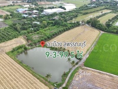 ราคาพิเศษ ขายด่วนมาก ที่ดิน 9-3-99.5 ไร่ ดอนโพธิ์ - สุพรรณบุรี ทำเลดี