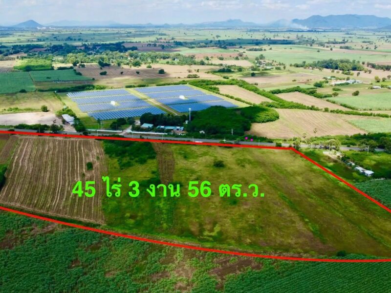 ขายที่ดิน หนองม่วง ลพบุรี เป็นที่ดินแปลงสวย ติดถนน หน้ากว้าง 380 เมตร