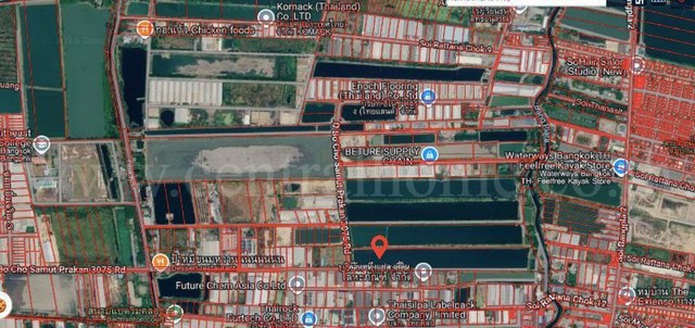ที่ดิน 29-2-61 ไร่ บ่อปลา ถนนเทพารักษ์ ต.บางพลีใหญ่ อ.บางพลี จ.สมุทรปราการ ทำเลดี เดินทางสะดวก