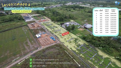 ขายที่ดินทำเลคุณภาพ บนถนนสายหลัก รังสิต–นครนายก