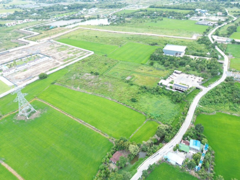 ขาย ที่ดิน ถ.เลียบคลองเกาะเกรียง บางคูวัด 9 ไร่ 21 ตรว เหมาะพัฒนาจัดสรร หรือซื้อเก็บทำจัดสรรได้
