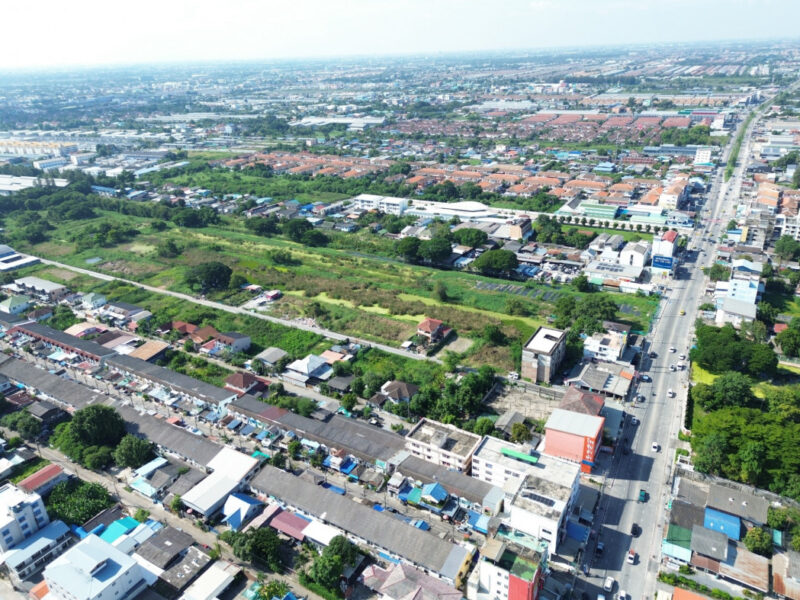 ขาย ที่ดิน ริมถนนหทัยราษฎร์ 8 ไร่ 3 งาน 36 ตรว ผังสีเหลือง เหมาะทำจัดสรร
