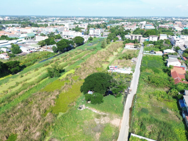 ขาย ที่ดิน ริมถนนหทัยราษฎร์ 8 ไร่ 3 งาน 36 ตรว ผังสีเหลือง เหมาะทำจัดสรร