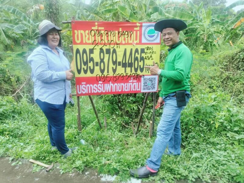 ขายด่วนที่ดินใกล้ตลาดเจ้าพระยาบางใหญ่ 2-2-10 ไร่ : ติดถนนคอนกรีตสาธารณะ ซอย บางกร่าง 45/3 บางกร่าง เมืองนนทบุรี