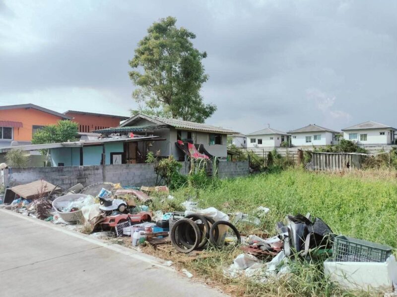 ขายที่ดินคลองสาม 100 ตรว ติดถนนคอนกรีตสาธารณะ ซ.คลองสาม 1/7 อ.คลองหลวง จ.ปทุมธานี