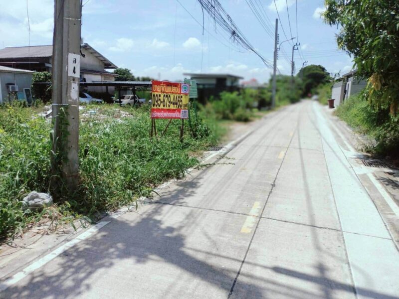 ขายด่วนที่ดิน 198 ตรว ติดถนนคอนกรีตสาธารณะ 2 ด้าน ซ.ลิขิตไก่ย่าง บางบัวทอง นนทบุรี