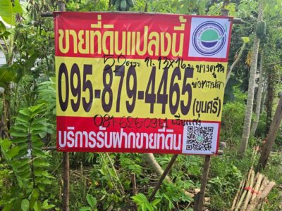 ขายด่วนที่ดิน 52 ตรว ติดถนนลาดยางสาธารณะ ถมแล้ว ต.บางคูรัด อ.บางบัวทอง จ.นนทบุรี
